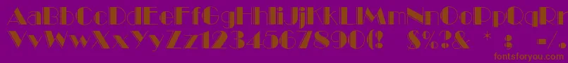 Шрифт Bummetengraved – коричневые шрифты на фиолетовом фоне