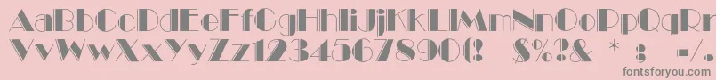 Bummetengraved Font – Gray Fonts on Pink Background