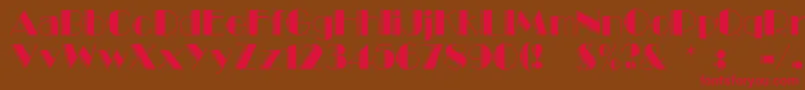 Bummetengraved Font – Red Fonts on Brown Background