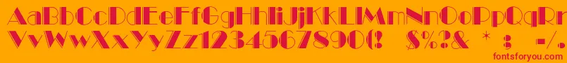 Bummetengraved Font – Red Fonts on Orange Background