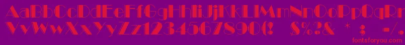 Bummetengraved Font – Red Fonts on Purple Background