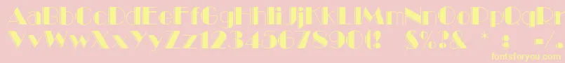 Więcej informacji o czcionce Bummetengraved Czcionka Bummetengraved – żółte czcionki na różowym tle