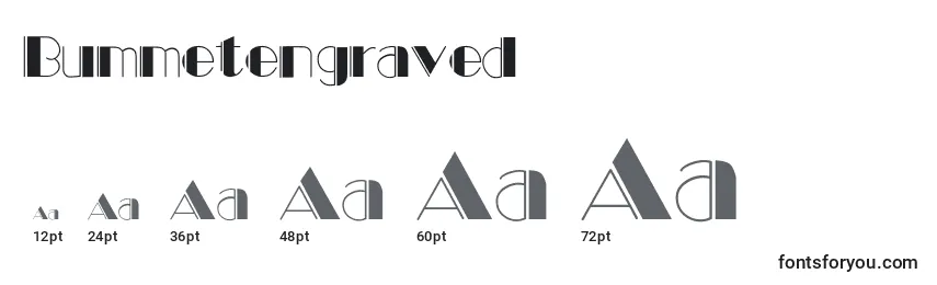 Bummetengraved Font Sizes