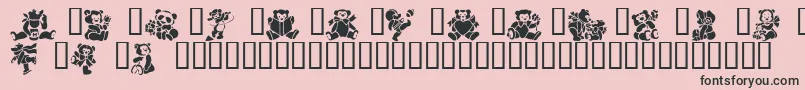 Teddybears2 Font – Black Fonts on Pink Background