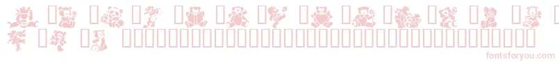 Teddybears2 Font – Pink Fonts on White Background