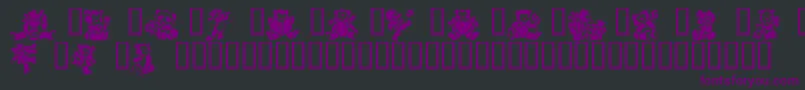 Teddybears2 Font – Purple Fonts on Black Background