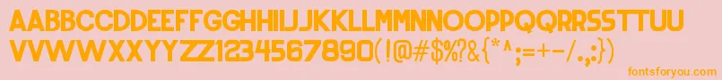 RoundedSans Font – Orange Fonts on Pink Background