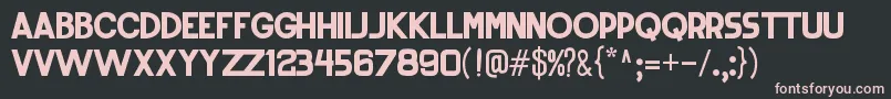 RoundedSans Font – Pink Fonts on Black Background