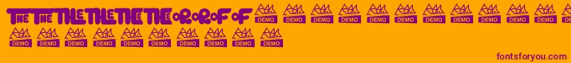 KingkС„ngAlternative Font – Purple Fonts on Orange Background