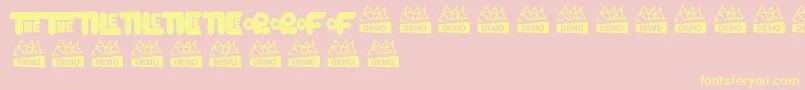 KingkС„ngAlternative Font – Yellow Fonts on Pink Background