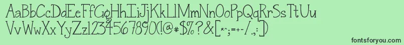 Jandasnickerdoodleserif Font – Black Fonts on Green Background