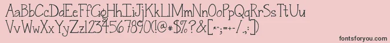 Jandasnickerdoodleserif Font – Black Fonts on Pink Background