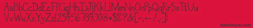 Jandasnickerdoodleserif Font – Black Fonts on Red Background