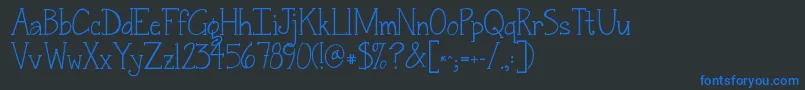 Jandasnickerdoodleserif Font – Blue Fonts on Black Background