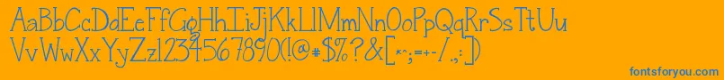 Jandasnickerdoodleserif Font – Blue Fonts on Orange Background