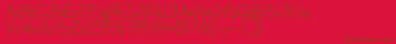 Fonte Jandasnickerdoodleserif – fontes marrons em um fundo vermelho