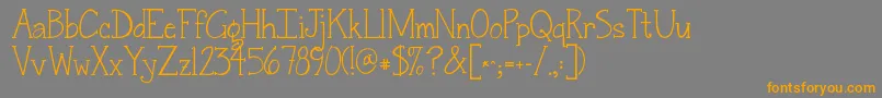 Police Jandasnickerdoodleserif – polices orange sur fond gris