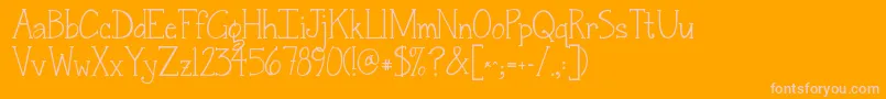 Jandasnickerdoodleserif Font – Pink Fonts on Orange Background