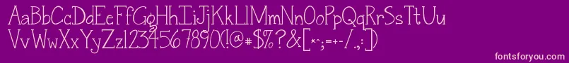 Jandasnickerdoodleserif Font – Pink Fonts on Purple Background