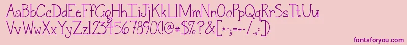 Jandasnickerdoodleserif Font – Purple Fonts on Pink Background