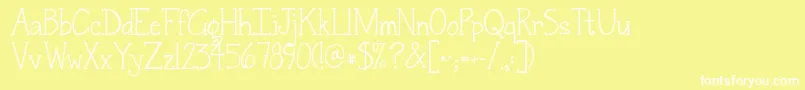 Jandasnickerdoodleserif Font – White Fonts on Yellow Background