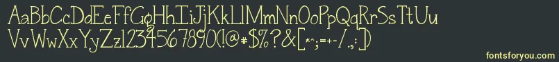 Jandasnickerdoodleserif Font – Yellow Fonts on Black Background