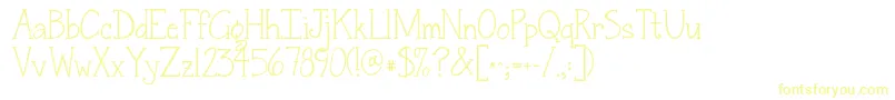 Jandasnickerdoodleserif-fontti – keltaiset fontit