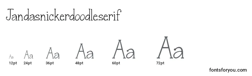 Размеры шрифта Jandasnickerdoodleserif