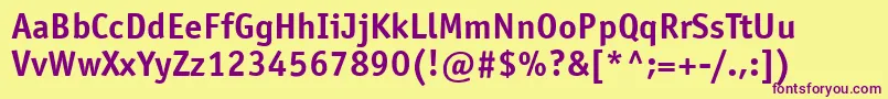 More about OfficinasansmaccttBold Font OfficinasansmaccttBold Font – Purple Fonts on Yellow Background
