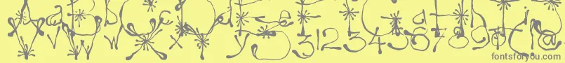 Czcionka Yay17 – szare czcionki na żółtym tle