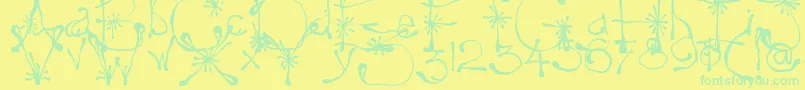 En savoir plus sur la police Yay17 Police Yay17 – polices vertes sur fond jaune