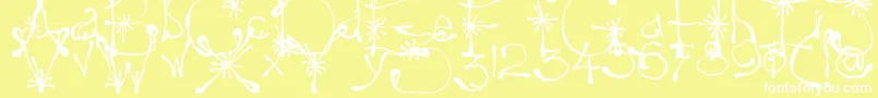 Czcionka Yay17 – białe czcionki na żółtym tle