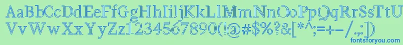 Bentwire Font – Blue Fonts on Green Background