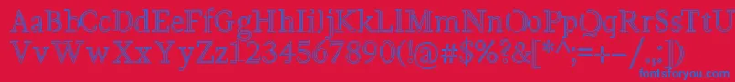 Bentwire Font – Blue Fonts on Red Background