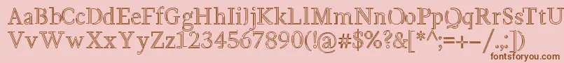 Bentwire Font – Brown Fonts on Pink Background