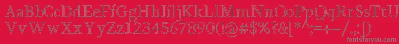 Bentwire Font – Gray Fonts on Red Background