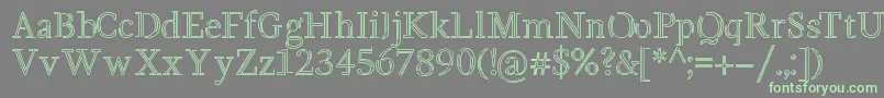 Bentwire Font – Green Fonts on Gray Background