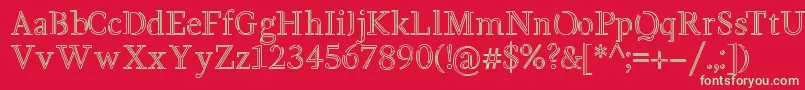 Bentwire Font – Green Fonts on Red Background