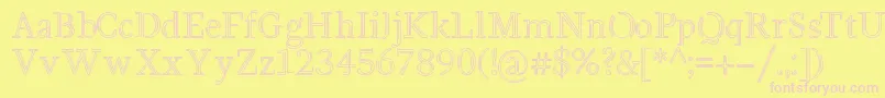 Bentwire Font – Pink Fonts on Yellow Background