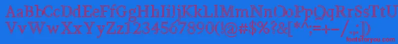 Bentwire Font – Red Fonts on Blue Background