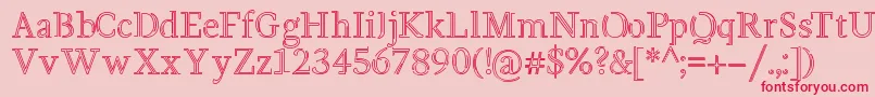 Bentwire Font – Red Fonts on Pink Background