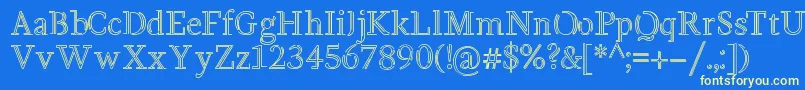 Bentwire Font – Yellow Fonts on Blue Background