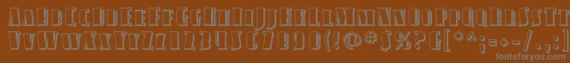 Avond19-Schriftart – Graue Schriften auf braunem Hintergrund