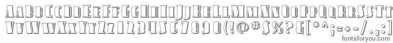 フォントAvond19 – 白い背景に灰色の文字