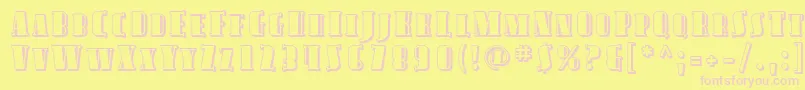 Avond19 Font – Pink Fonts on Yellow Background