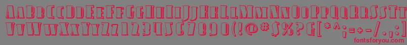 Avond19 Font – Red Fonts on Gray Background