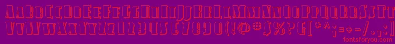 Шрифт Avond19 – красные шрифты на фиолетовом фоне