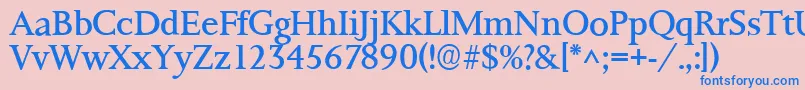 Ft8rRoman Font – Blue Fonts on Pink Background