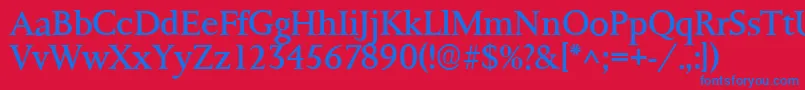 Ft8rRoman Font – Blue Fonts on Red Background