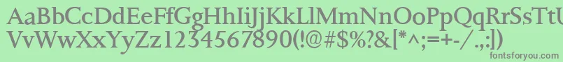 Ft8rRoman Font – Gray Fonts on Green Background